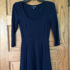 Navy Blue fit and flare mini dress